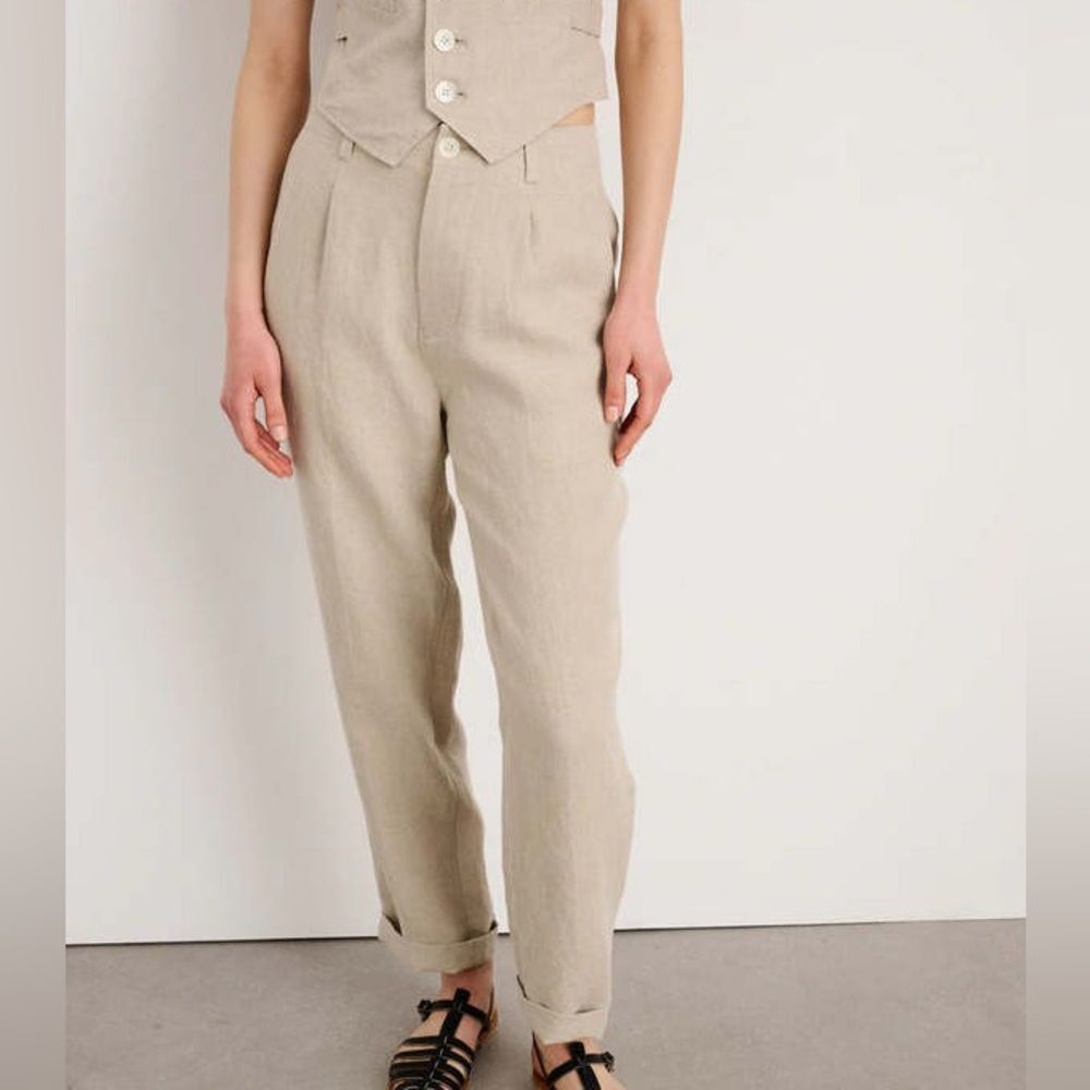 NWT Alex Mill Linen Boy Pant in Flax, Size 4